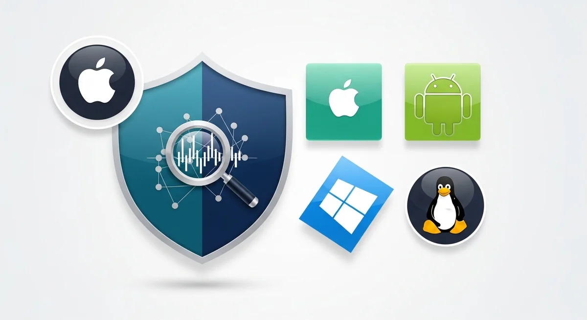 Monitoring software compatibility with iOS, Android, Windows, Mac platforms
