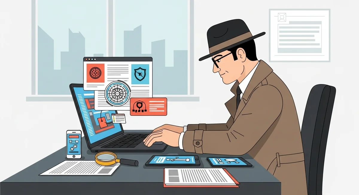 Split-screen showing five different methods to access phone data: detective, carrier, cloud, messenger, forensics.