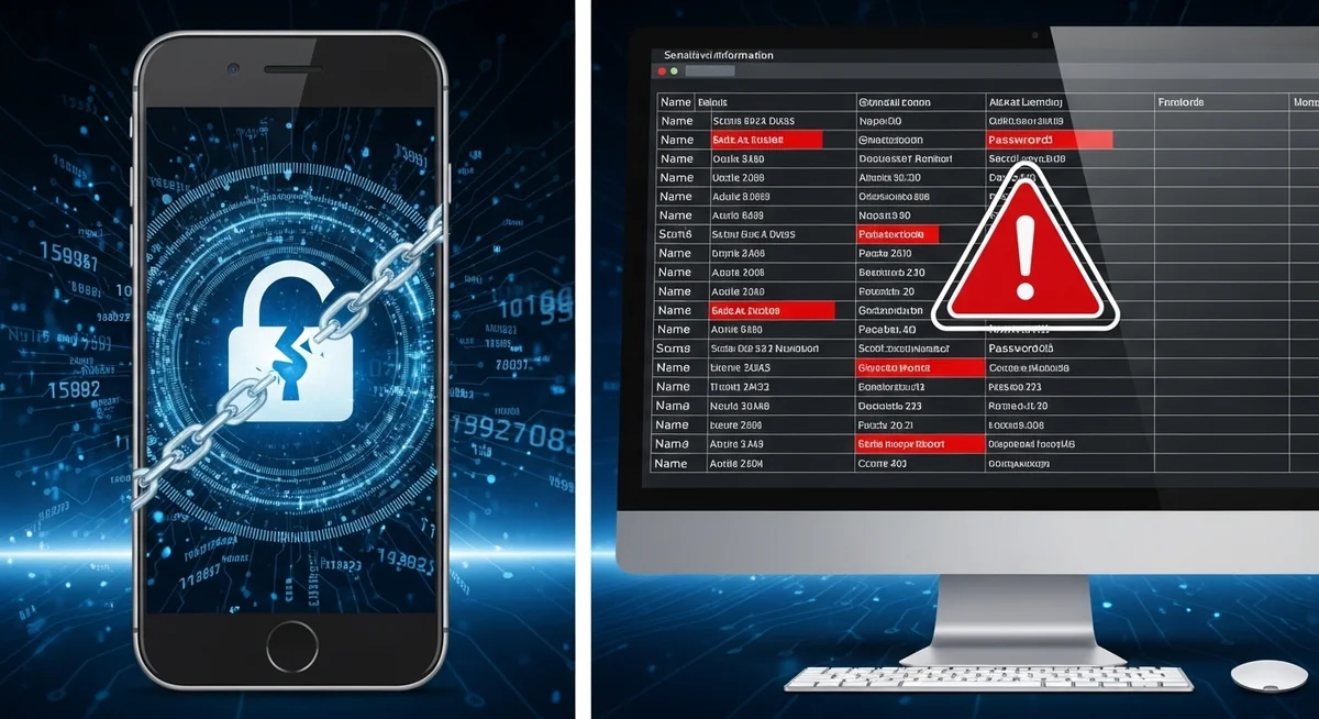 Data breach showing personal information exposure in one of the biggest hacks involving personal data — names, addresses, and financial details.