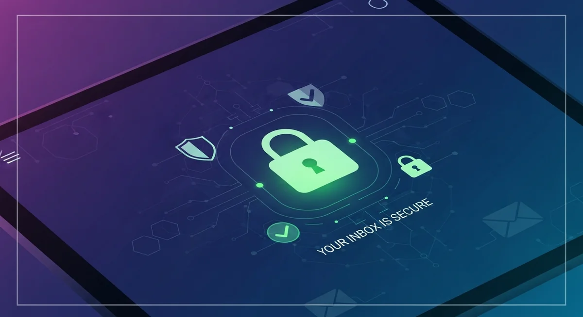 Email provider security interface comparing features and protections against attempts to hack email accounts