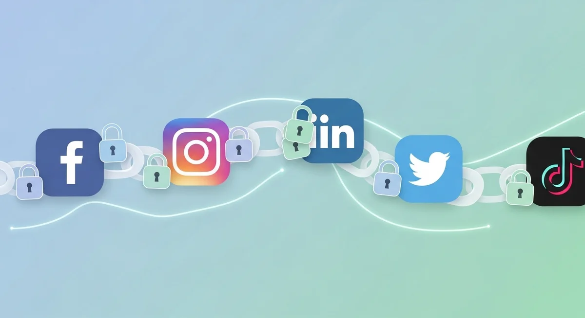 Cross-platform security connections between social media apps