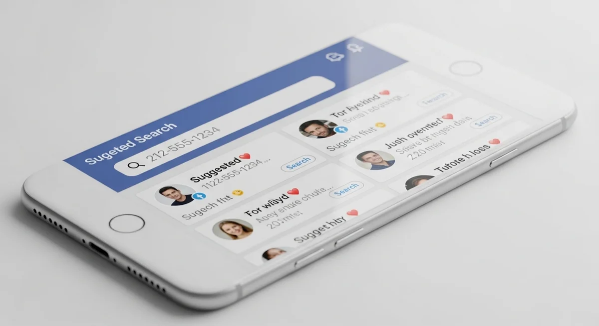 find facebook by phone - Searching Facebook by phone number on smartphone