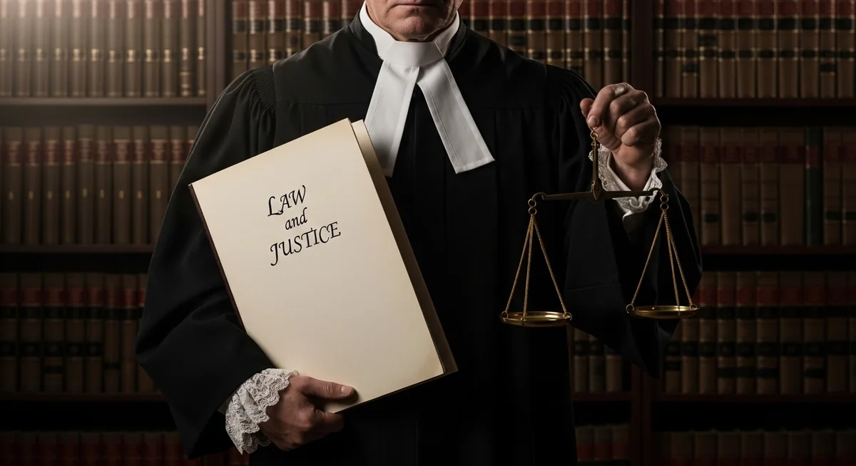 Law enforcement official with surveillance authorization paperwork and legal documents