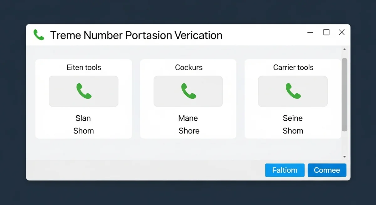 Mobile carriers website showing number portability verification for major carriers