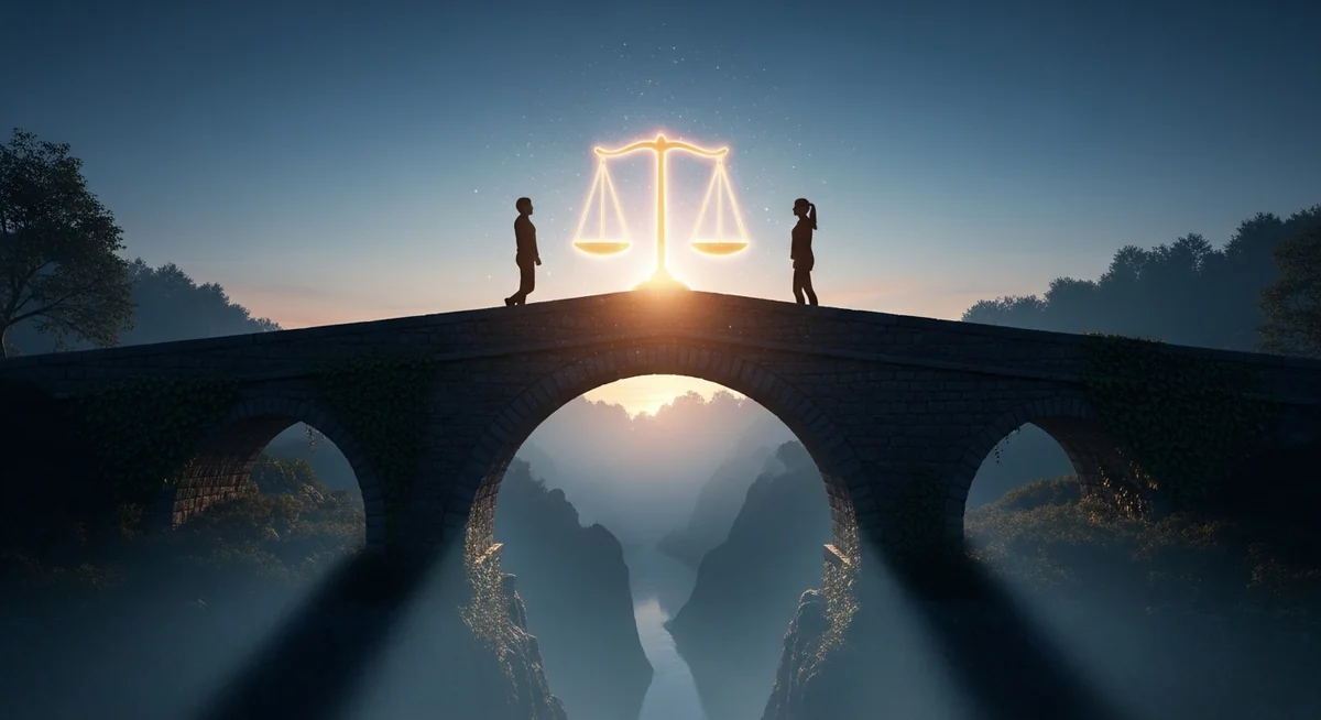 Parent and child across trust scale showing communication and transparency symbols