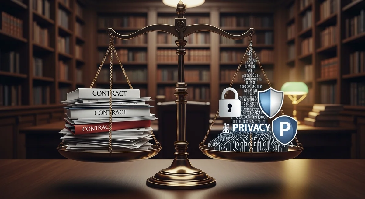 Scales of justice with privacy regulations GDPR CCPA TCPA and legal documents
