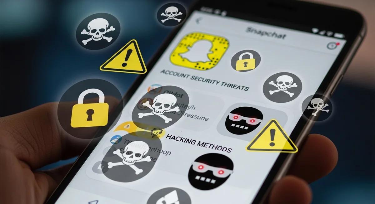 Six Snapchat hack methods including phishing, malware, and social engineering