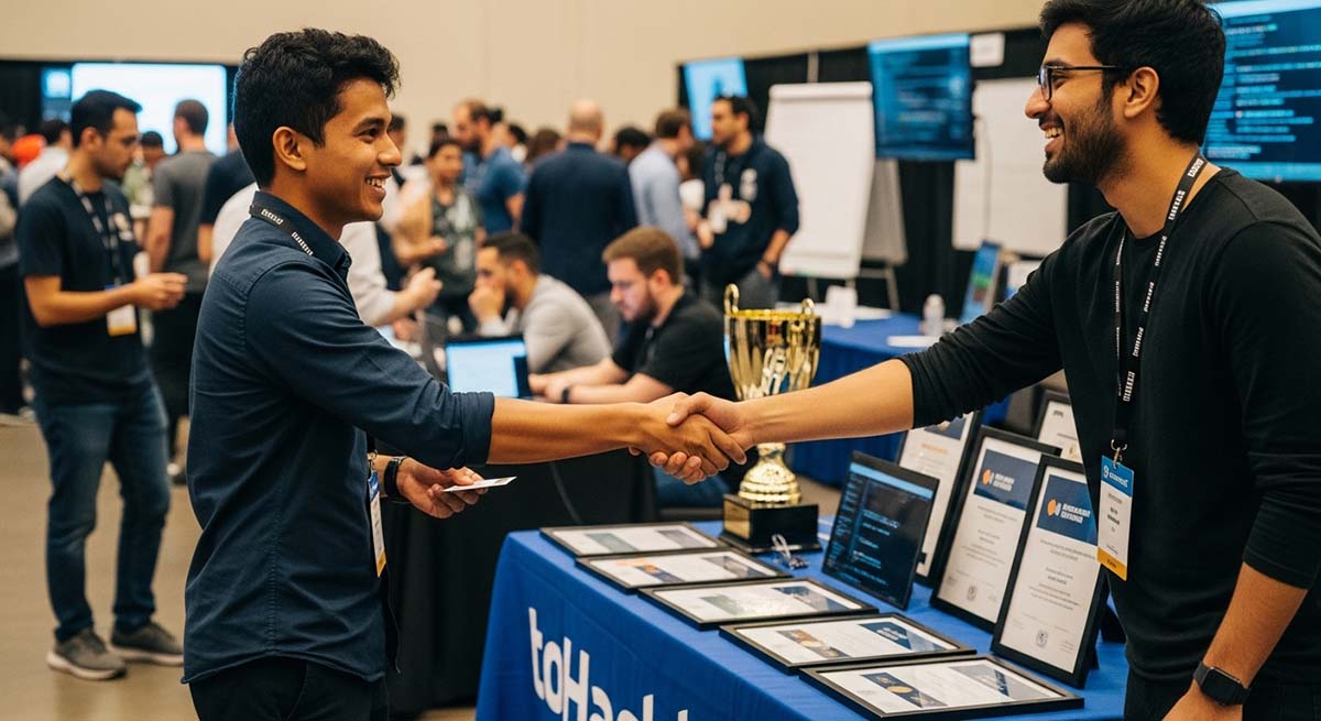 developers networking at hackathon event