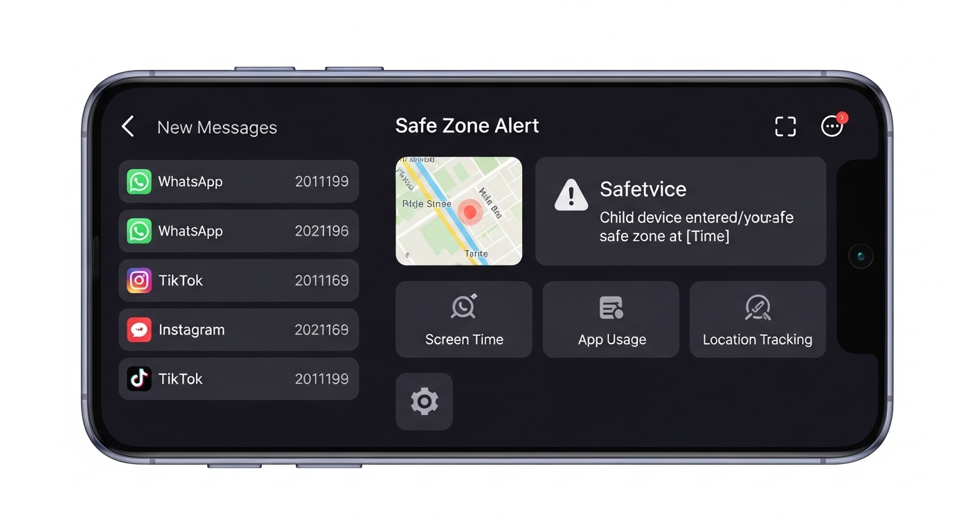 parental control app on smartphone screen