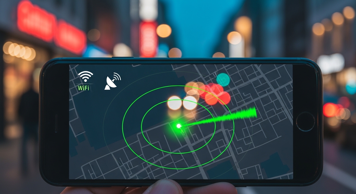 find my phone feature showing location signals