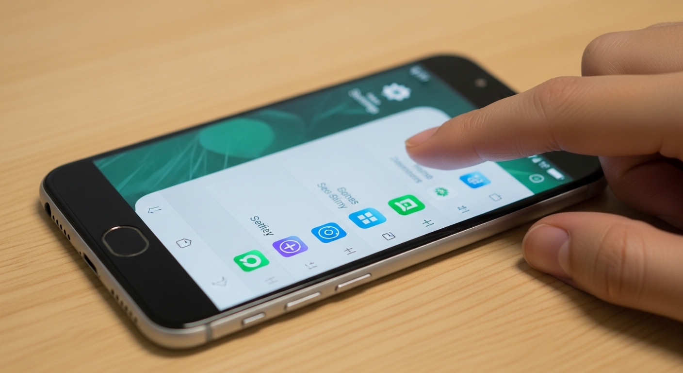 Android phone showing settings app list
